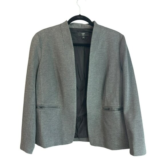J.Crew 365 Womens Going Out Blazer Size 18 Gray Collarless Career Office - Picture 1 of 6